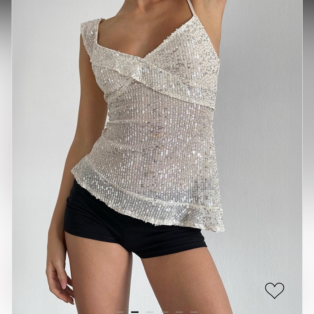 Motel Sequin iranila asymmetrical top